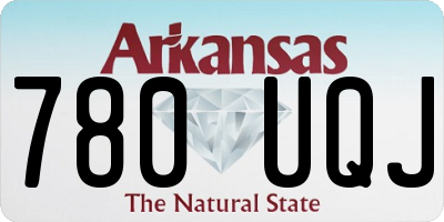 AR license plate 780UQJ