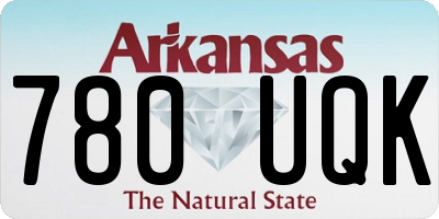 AR license plate 780UQK