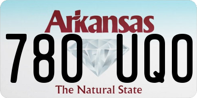 AR license plate 780UQO