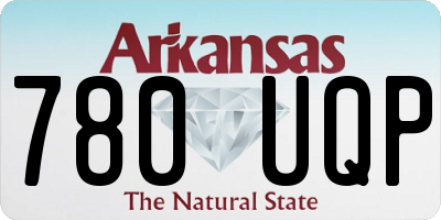 AR license plate 780UQP