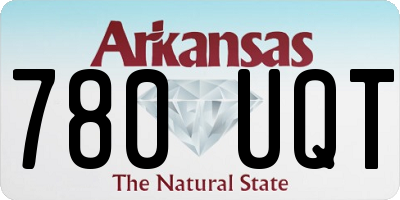 AR license plate 780UQT