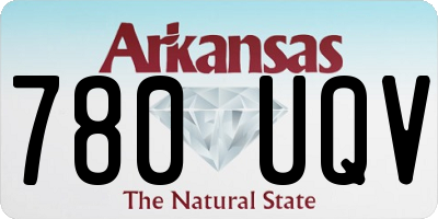 AR license plate 780UQV