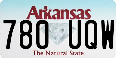 AR license plate 780UQW