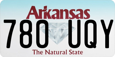 AR license plate 780UQY