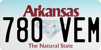 AR license plate 780VEM