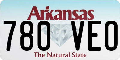 AR license plate 780VEO