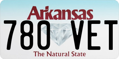 AR license plate 780VET