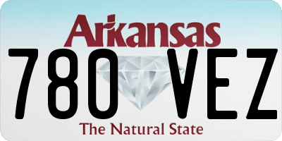 AR license plate 780VEZ