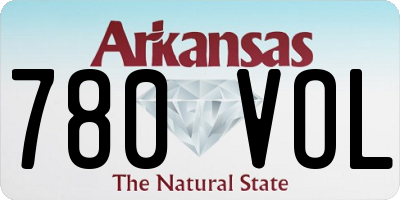 AR license plate 780VOL