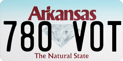 AR license plate 780VOT