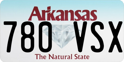 AR license plate 780VSX