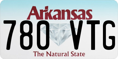 AR license plate 780VTG