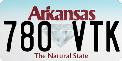 AR license plate 780VTK