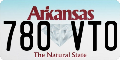 AR license plate 780VTO