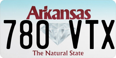 AR license plate 780VTX