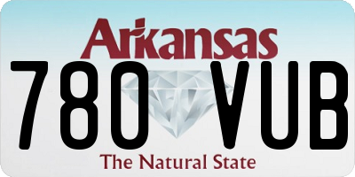 AR license plate 780VUB
