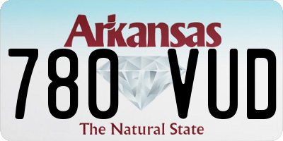 AR license plate 780VUD