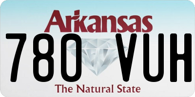 AR license plate 780VUH