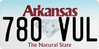 AR license plate 780VUL