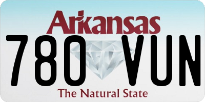 AR license plate 780VUN