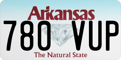 AR license plate 780VUP