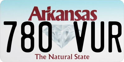AR license plate 780VUR