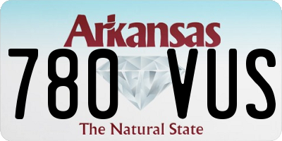 AR license plate 780VUS