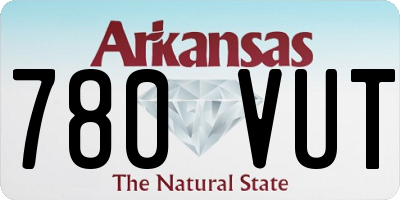 AR license plate 780VUT