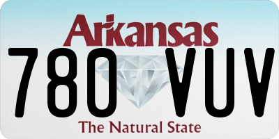 AR license plate 780VUV
