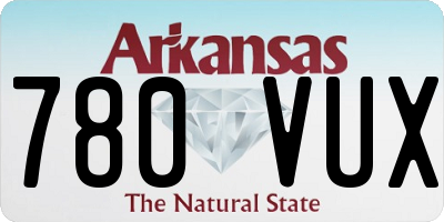 AR license plate 780VUX