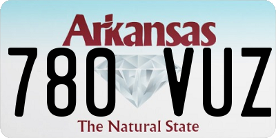AR license plate 780VUZ