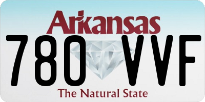 AR license plate 780VVF