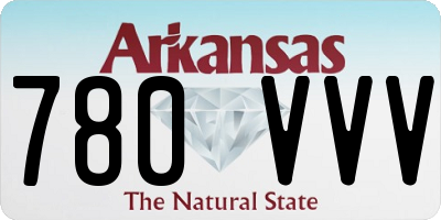 AR license plate 780VVV