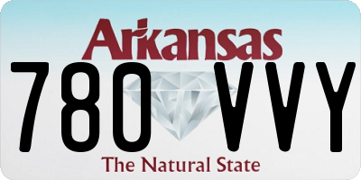 AR license plate 780VVY