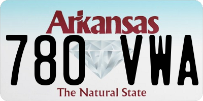 AR license plate 780VWA
