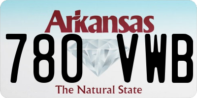 AR license plate 780VWB