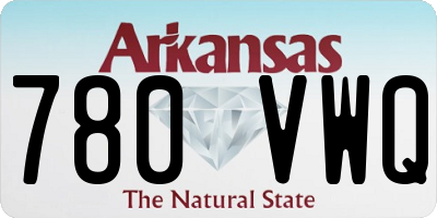 AR license plate 780VWQ