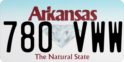AR license plate 780VWW