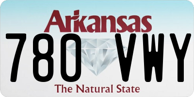 AR license plate 780VWY