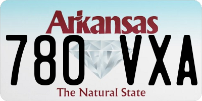 AR license plate 780VXA