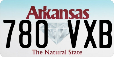 AR license plate 780VXB