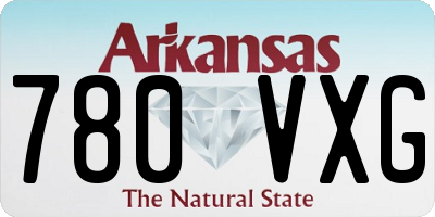 AR license plate 780VXG