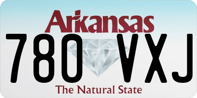 AR license plate 780VXJ