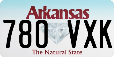 AR license plate 780VXK