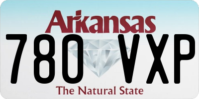 AR license plate 780VXP
