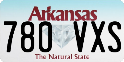 AR license plate 780VXS