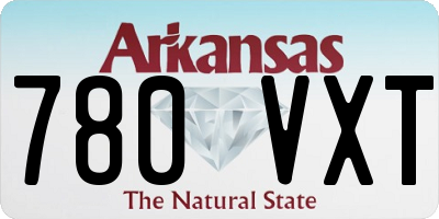 AR license plate 780VXT