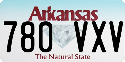 AR license plate 780VXV