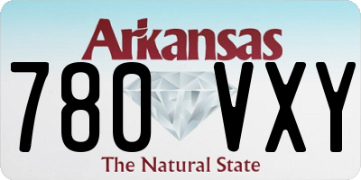 AR license plate 780VXY