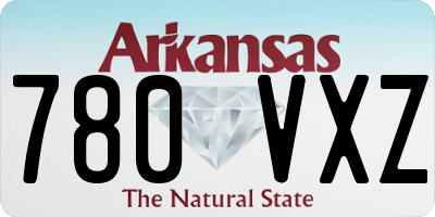 AR license plate 780VXZ